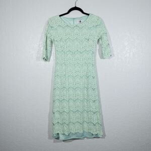 Dainty Jewells Mint Lace Mini Dress